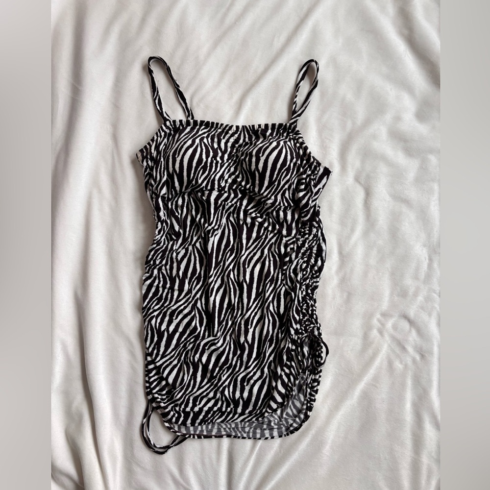 Vintage Y2K Catalina Zebra Print Tankini